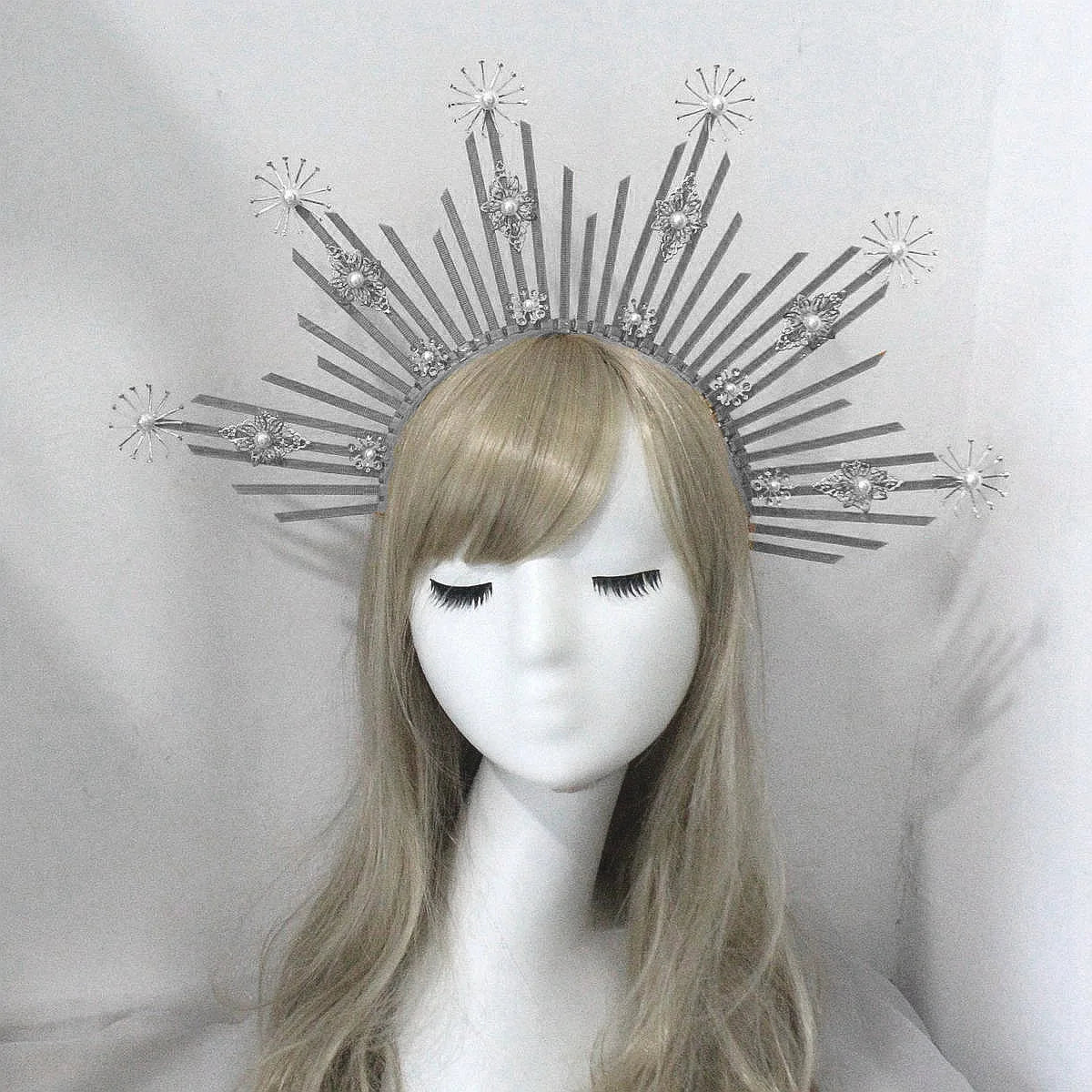 Sunburst Celestial Headband Star Sun Halo Goddess Crown Gold Halo Headpiece For Parties Birthdays Wedding Maternity Photoshot
