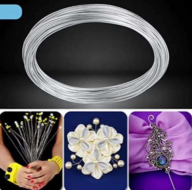 3/5/10 Meters 1/1.5/2 mm Silver Bendable Aluminum Craft Wire for DIY doll Skeletons and Craft Making