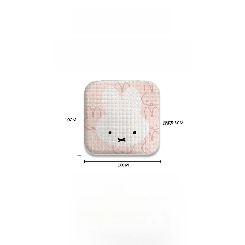 Miffy Cute Rabbit Portable Earnail Earring Jewelry Box Necklace Ring Bracelet Compact Mini Jewelry Storage Box