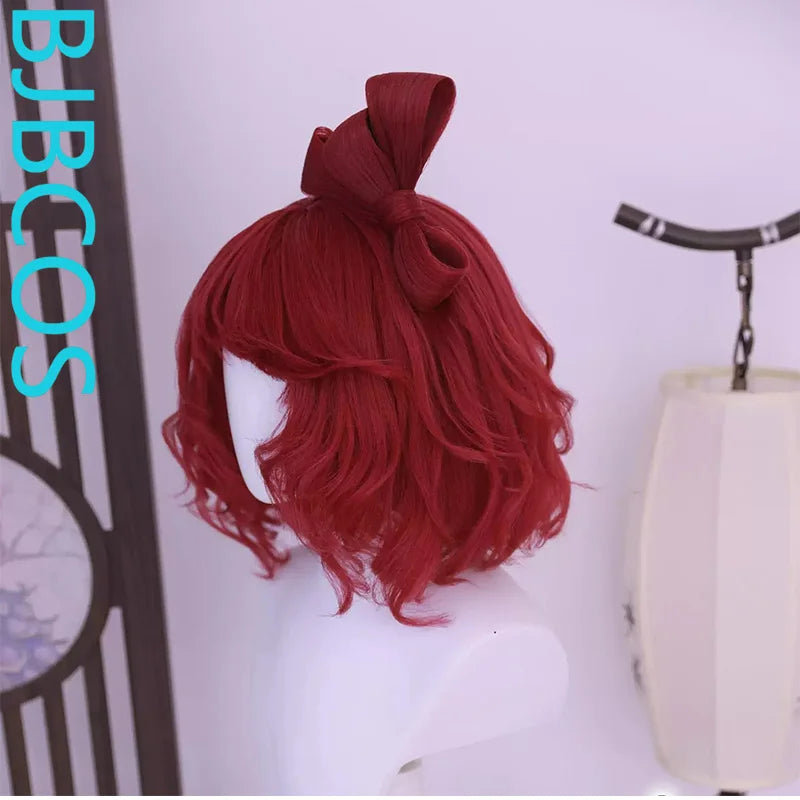 [Styled Wig]Huang Yueying Cosplay Wig Game Ashes Of The Kingdom Women Short Red Hair Halloween Party Carnival Prop Wig