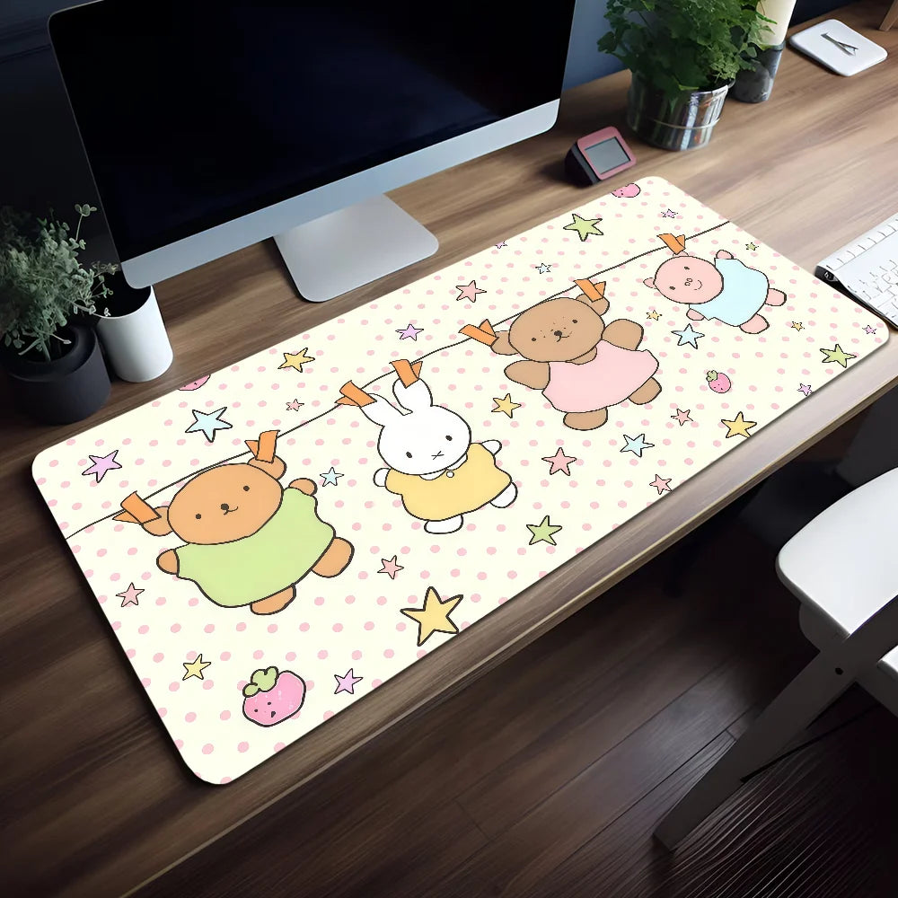 Mouse M-Miffy Cute Pad Kawaii Non-slip Lockedge Office Student Gaming Thickened Large Writing Cushion MousePad