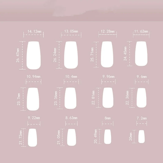 24Pcs 3D Bow Design Pink Long Square with Flower Rhinestone Acrylic Nails