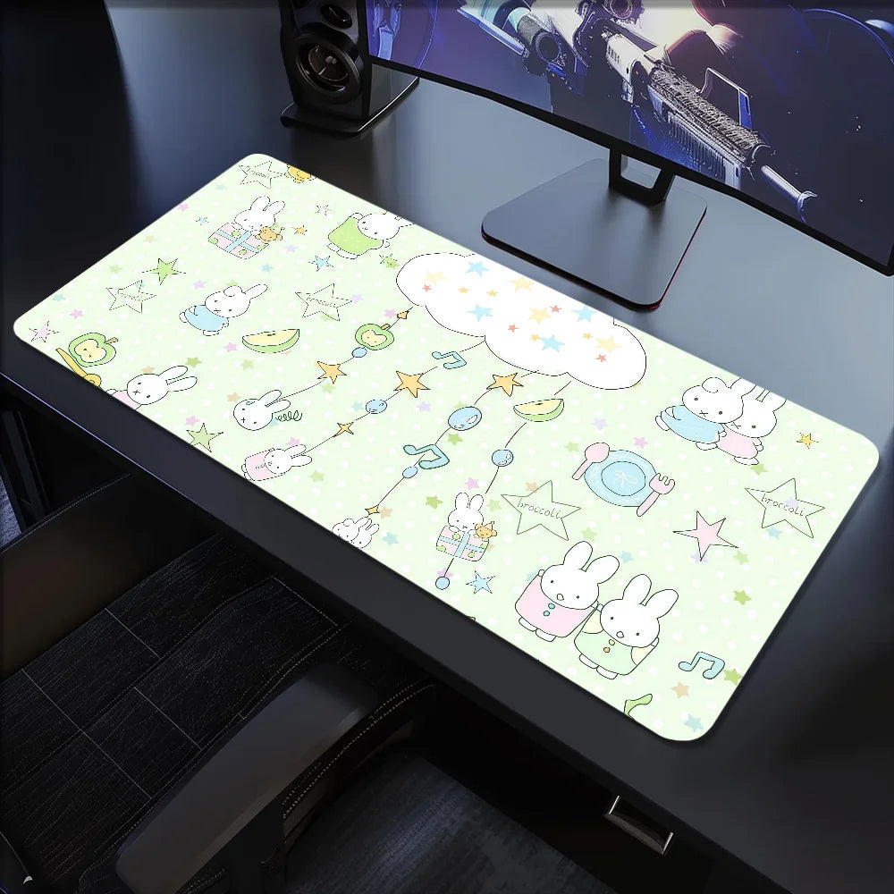 Mouse M-Miffy Cute Pad Kawaii Non-slip Lockedge Office Student Gaming Thickened Large Writing Cushion MousePad