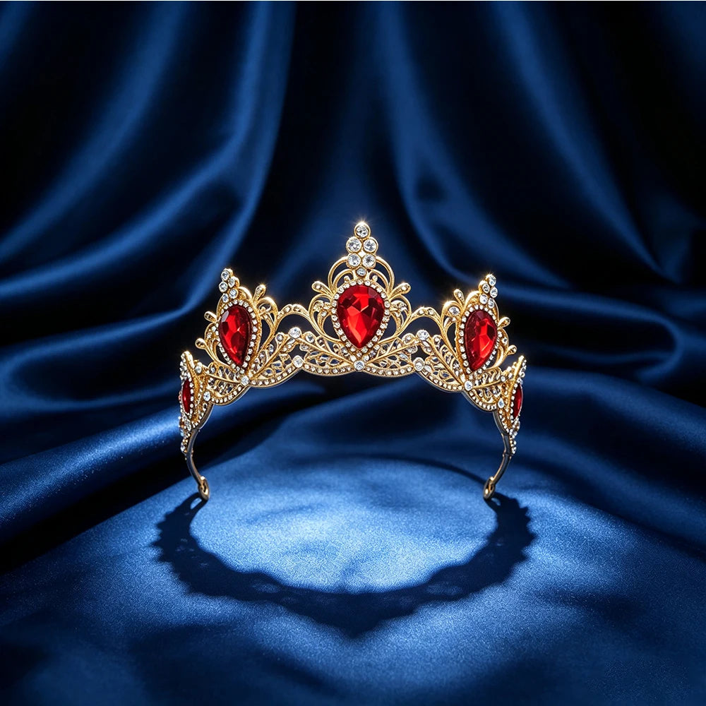 1pc Baroque Tiara Crown Rhinestone Princess Diadem Women Bridal Wedding Party Prom Birthday Hair Accessories Headband