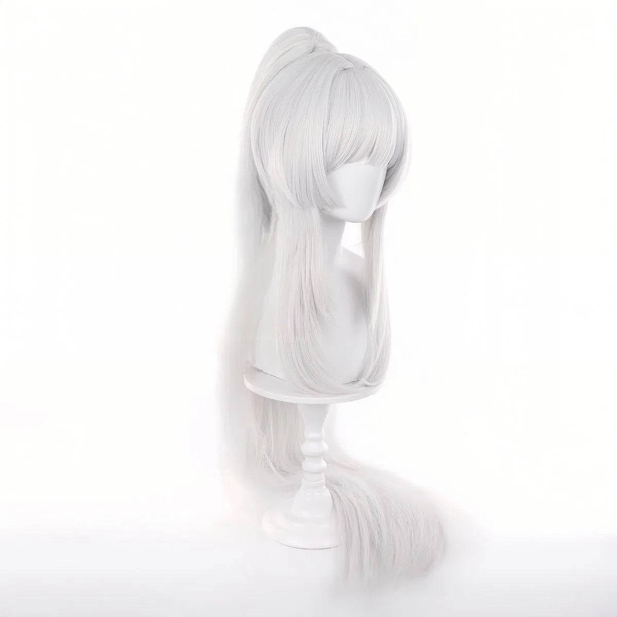 Game Wuthering Waves Hiyuki Cosplay Wig Women Long Hair White Hair Hiyuki 3D Headwear Halloween Heat Resistant Synthetic Wigs