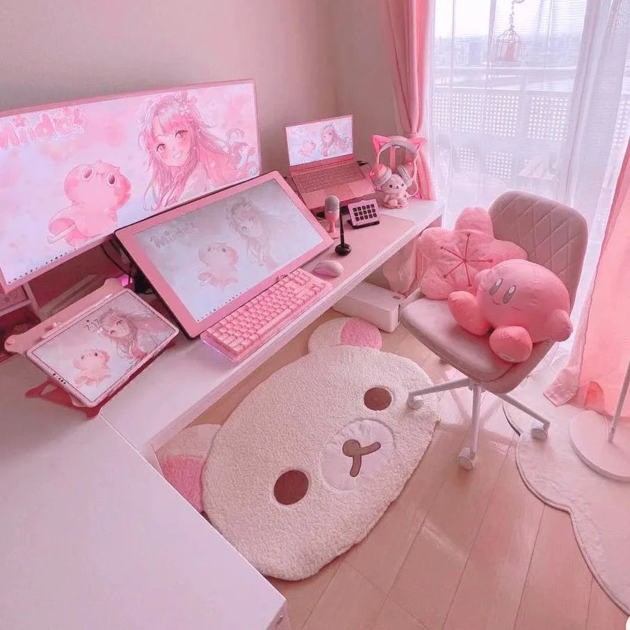 Rilakkumas Plush Rug Korilakkuma Bear Soft Floor Mat