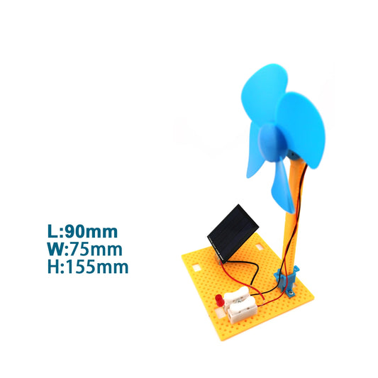 2 in 1 Solar and Wind Energy Powered Fan Model DIY Kit Science Experiment Toys for Children Hand-assembled Education Gift
