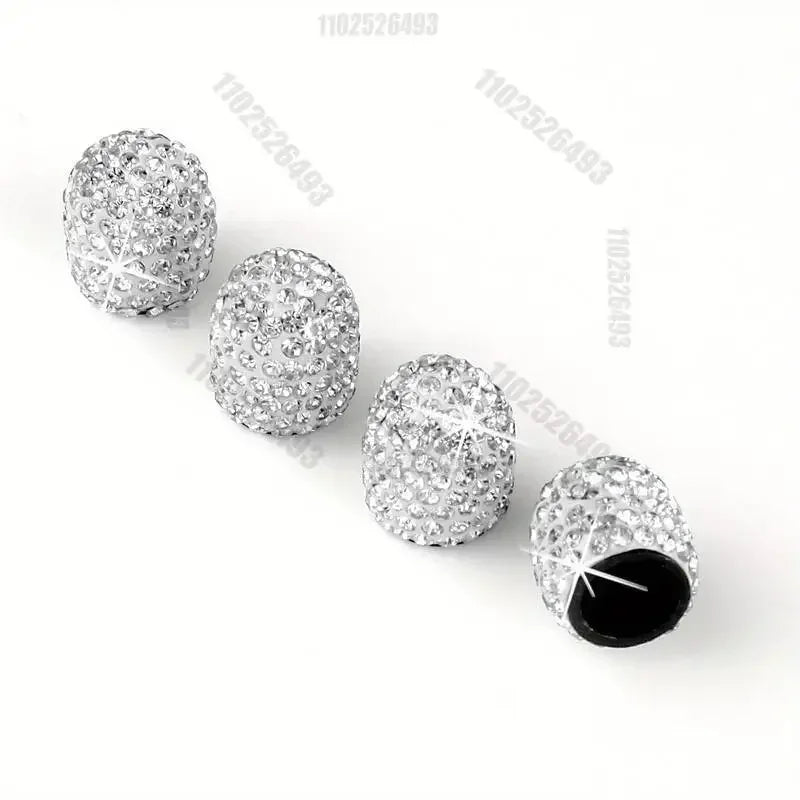 2/4PCS Diamond Car Tire Valve Caps Shining Dust-proof Wheel Valve Cover Vehicle Bling Crystal Valve Cap Car Styling Accessories