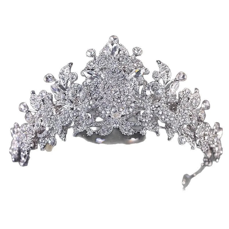 Elegant Princess Crown Hair Accessory for Kids and Brides Luxurious Wedding Party Tiara Headpiece for Girls