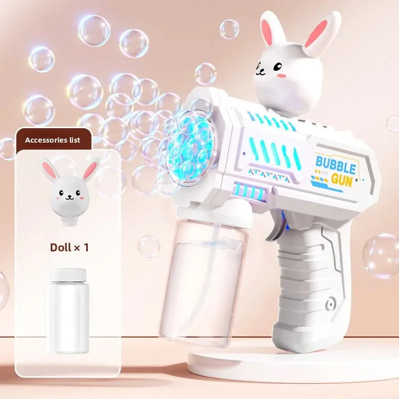 Childrens Electric Animals Bubble Machine Toys for Kids Elephant Rabbit Bear Automatic Bubbles Gun Outdoor Toy Birthday Gifts