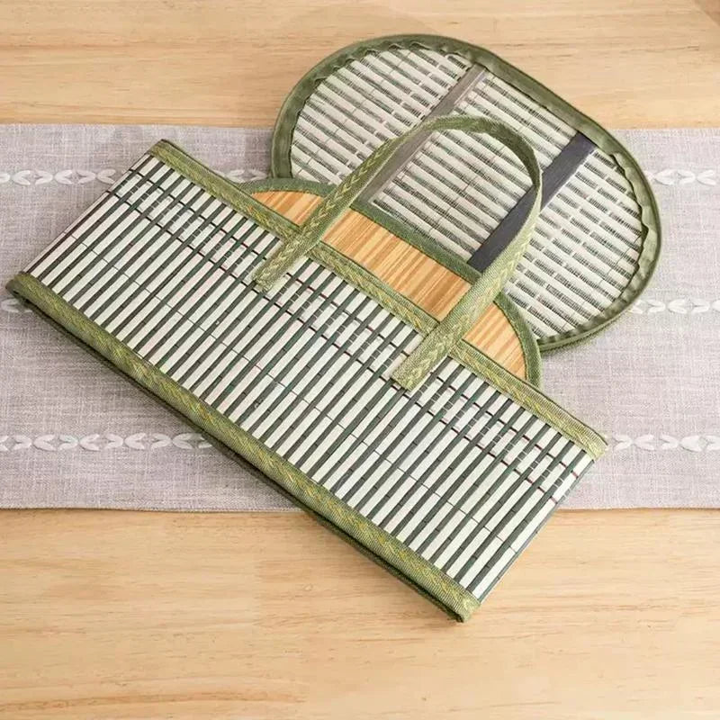 Handcrafted Bamboo Tote Eco-friendly Fordable Picnic Basket Handmade Gift Box for Festival/market Natural Durable Lunch Bag