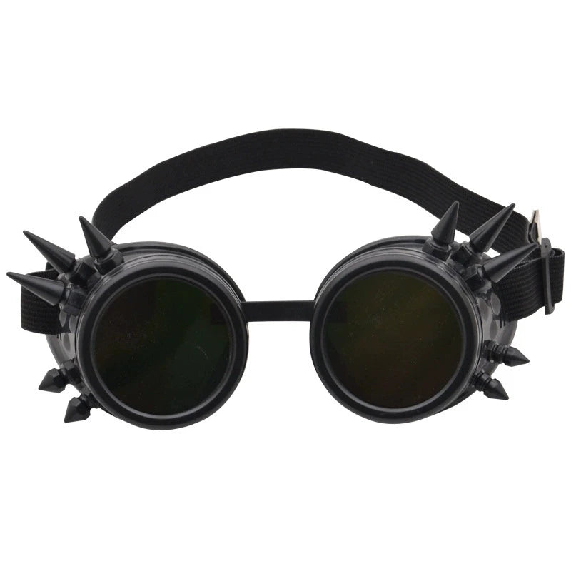2026 Welding Round Goggle Steampunk Cyber Goth Sunglasses Rivet Spiked Goggles Cosplay Antique Victorian Gafas Hombre