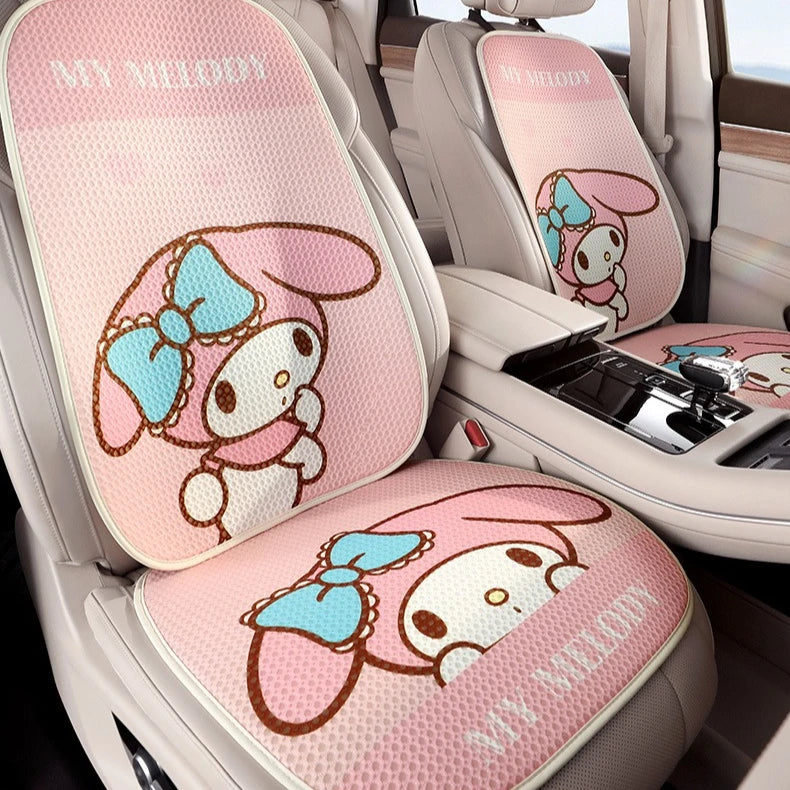 Hello Kitty Car Seat Covers Four Seasons Front/Rear Seat Protector Car Seat Cushion Pad Mat Auto Interior Accessories Universal