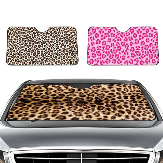 Animal Fur (Leopard Print) Car Sun Shade Windshield Cover