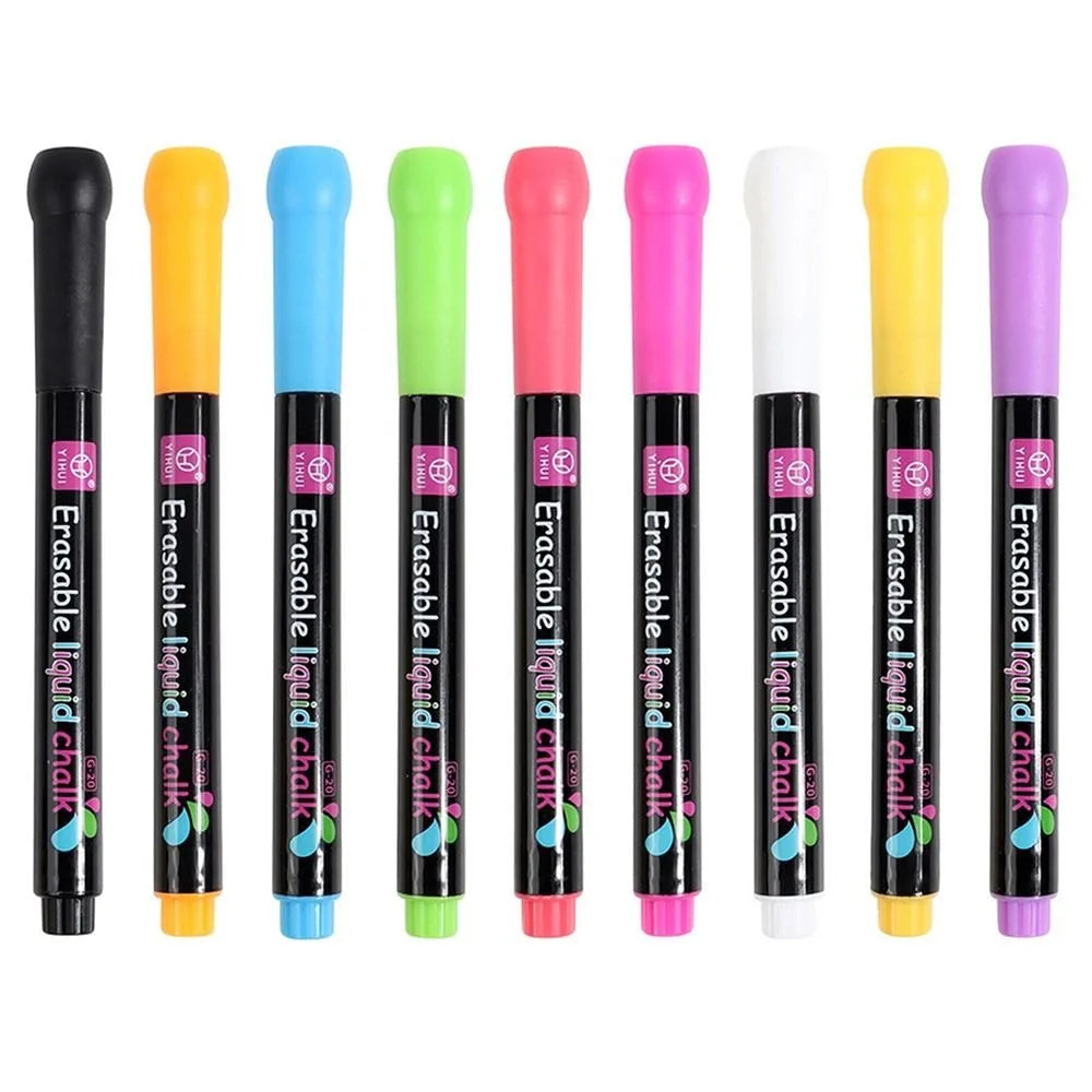 Multi-Color Glass Window Painting Blackboard Graffiti Whiteboard Pen Highlighters Liquid Chalk Pen Art Marker Pen