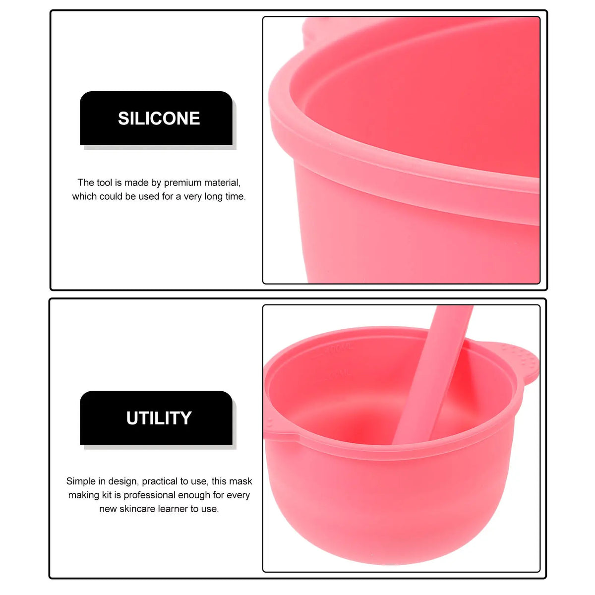 1 set Pink Scraper DIY Tool Mask Mixing Bowl Kit Beauty Accessories Hair Oil Mixing Mask Kit Making Spa Facial Accessories
