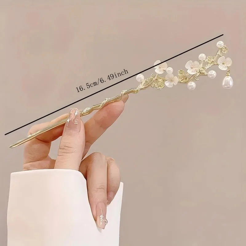 1/3/6pcs Elegant Chinese Style Tassel Hairpin with Traditional Floral Design for Women Bridal Wedding Hair Accessories HairStick