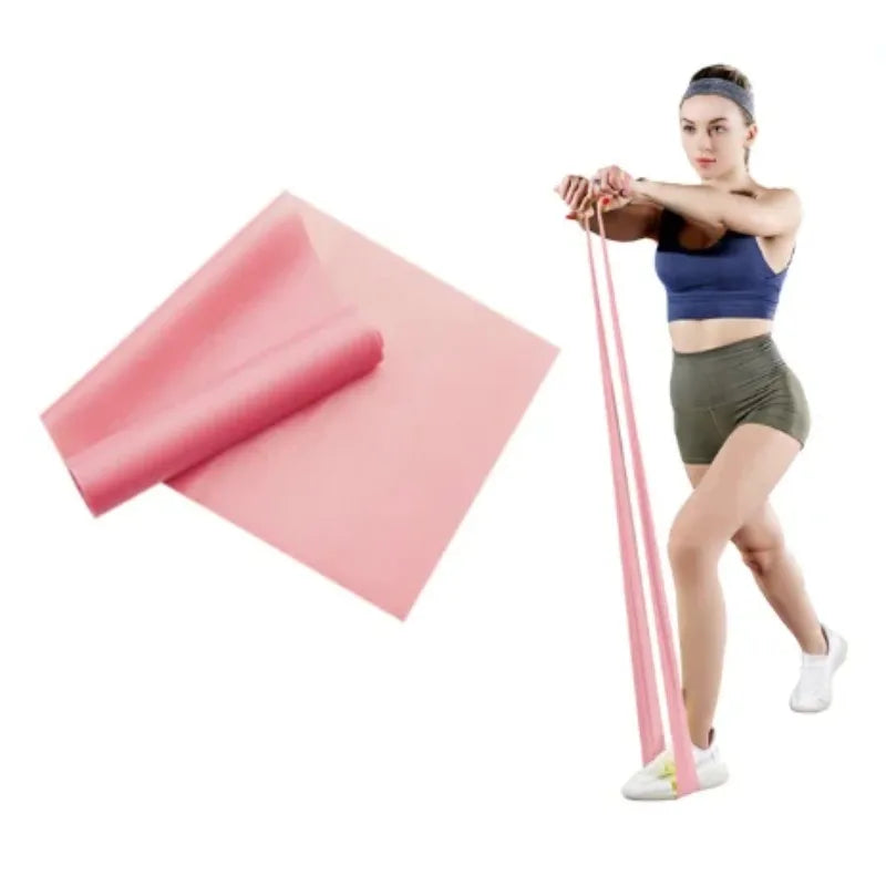 Natural Latex Resistance Bands, Elastic Workout Exercise Bands for Yoga Pilates Home Gym Fitness Training