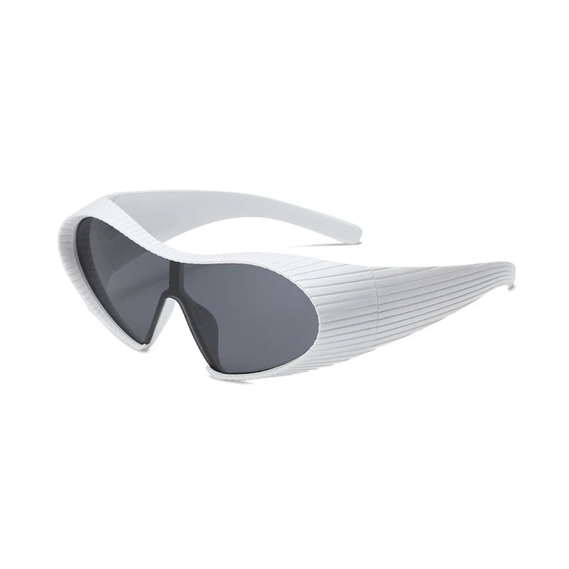 2025 New Fashion Personality Y2k Trendy Sunglasses For Men And Women Futuristic Large Frame One-piece Protective Glasses 7751