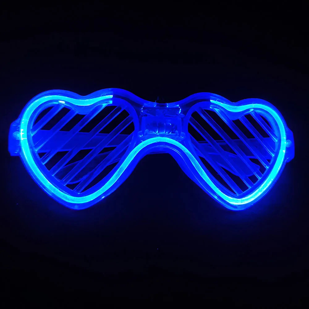 5/10/20/30/50 Bulk Light Up Glasses Heart Shaped LED Glasses Glow In The Dark Party Supplies for Birthday Wedding Party Favors