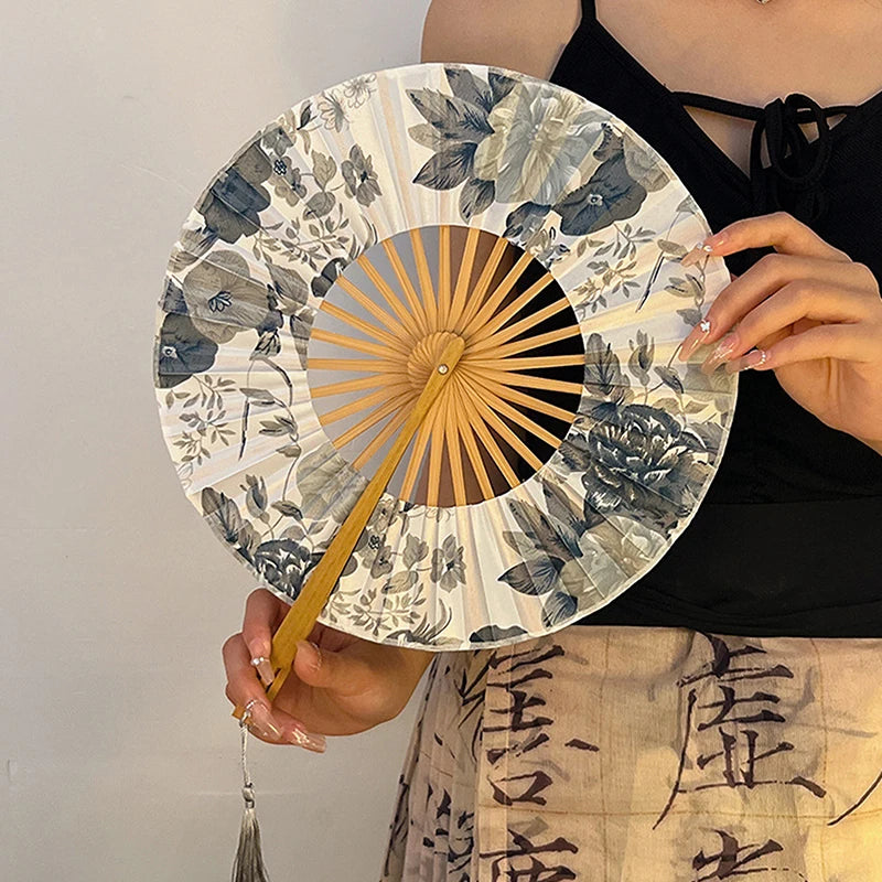 Cheongsam Hanfu Ancient Ink Silk Fan