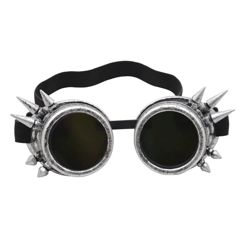 2026 Welding Round Goggle Steampunk Cyber Goth Sunglasses Rivet Spiked Goggles Cosplay Antique Victorian Gafas Hombre