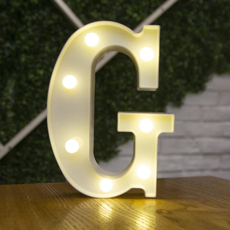 Alphabet Letter LED Nights Lights Number Lamp Decor Party Room Birthday Wall Wedding Home Decorations Personalised Ornaments