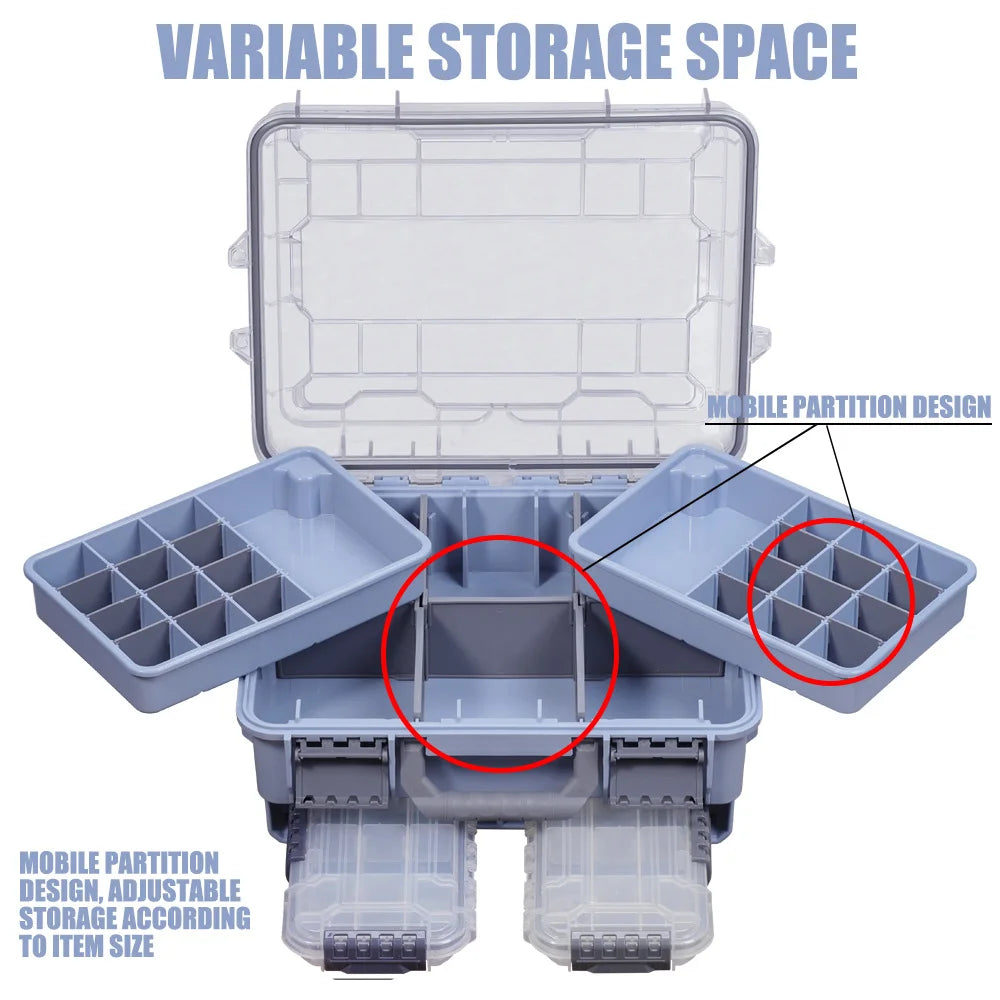 Hard Fishing Storage Box Thickened Large Multifunctional Three Layer