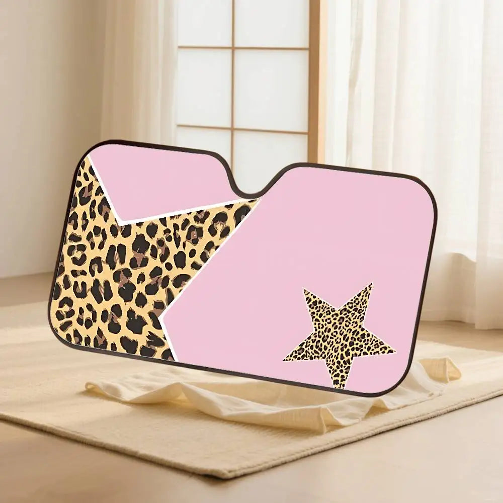 Animal Fur (Leopard Print) Car Sun Shade Windshield Cover