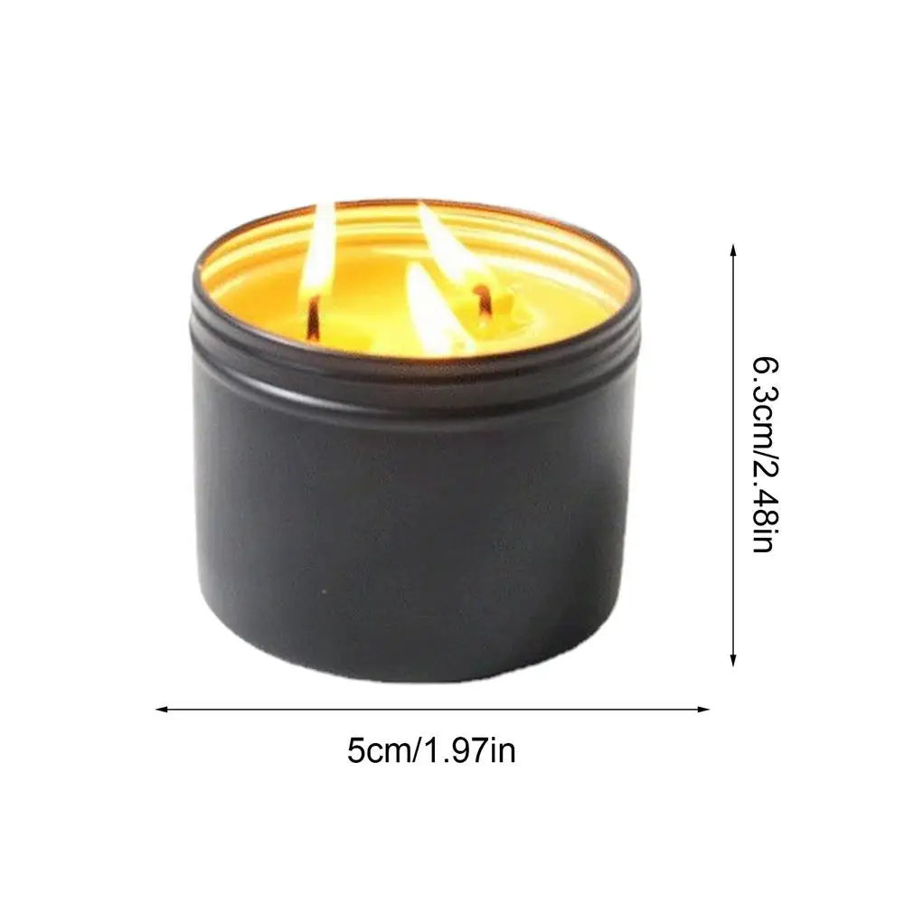 Long Burning Candles Camping Candle With Jar 36 Hours Long Burning 3-Wick Lamp for Home Outdoor Survival Fishing Camping Hiking
