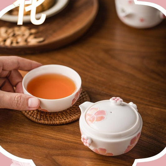 Sakura Kuaike Cup Portable ceramic Tea Set