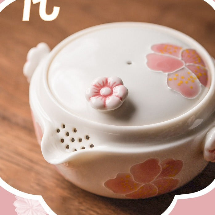 Sakura Kuaike Cup Portable ceramic Tea Set