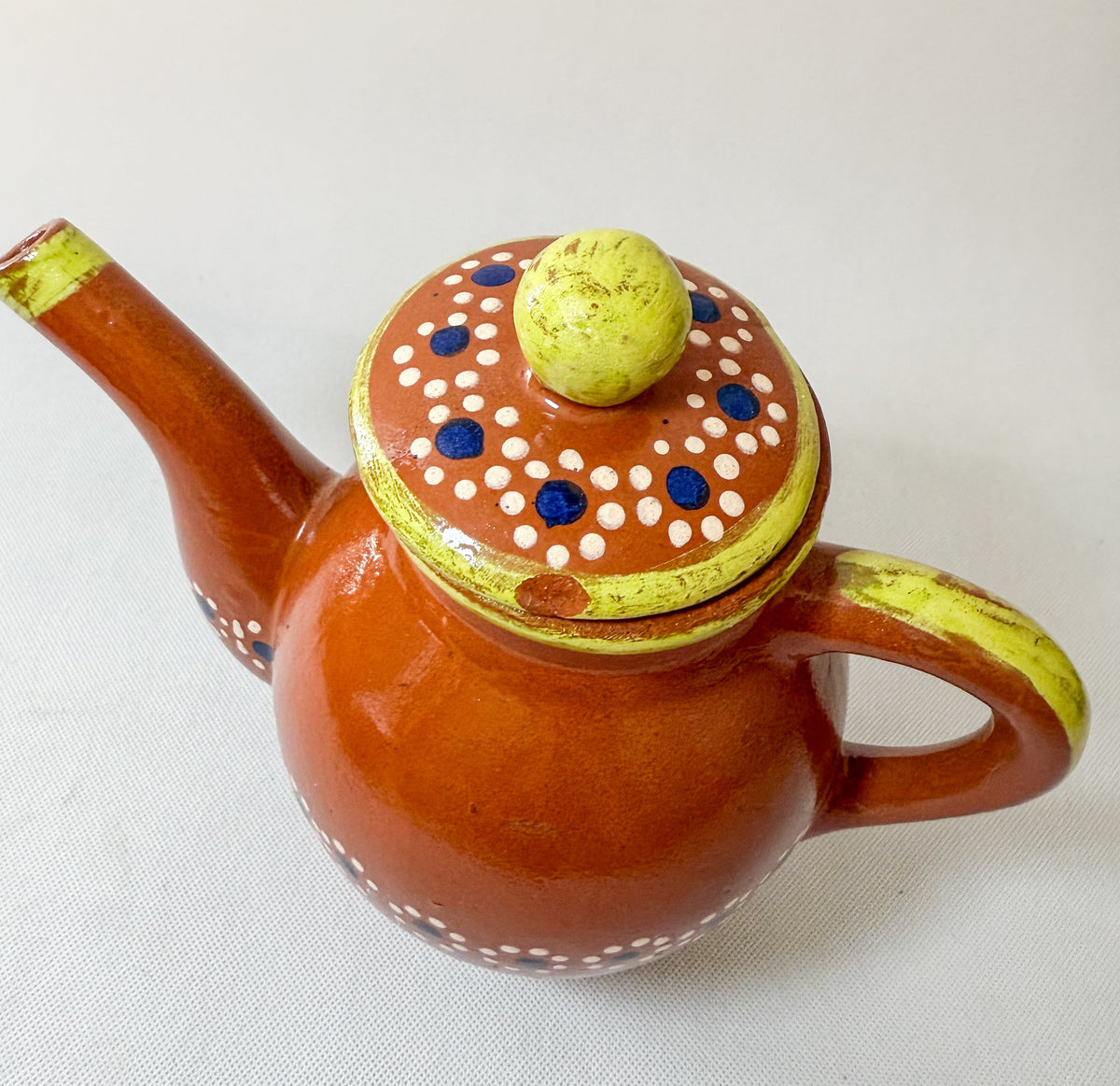 Traditional Mexican Tea Pot Set 16pc - Juego de Te Barro