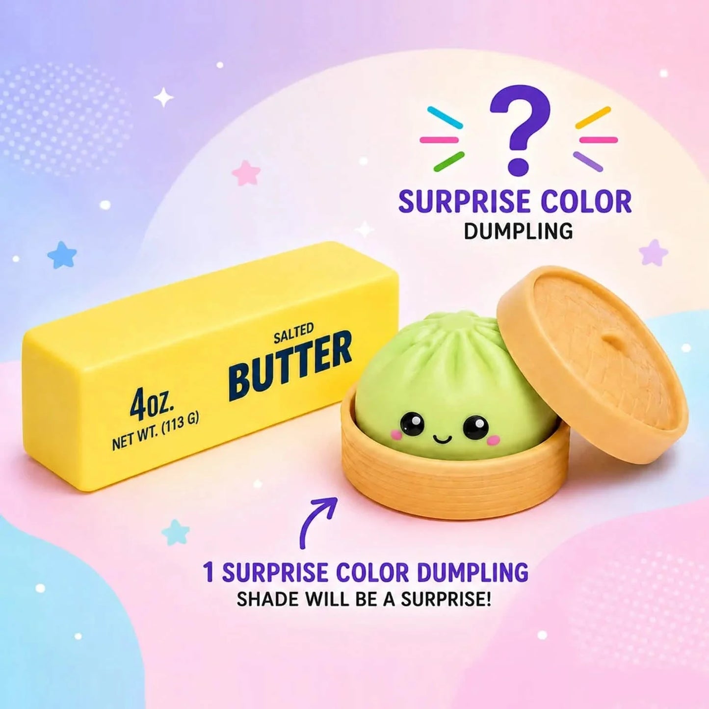2-Pack: Squishy Dumpling & Butter Combo Pack – Slow Rising Fidget