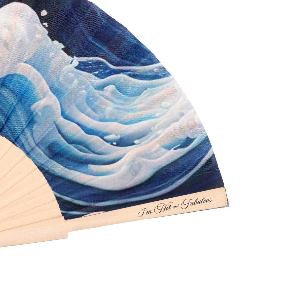 Blue Wave Hand Fan