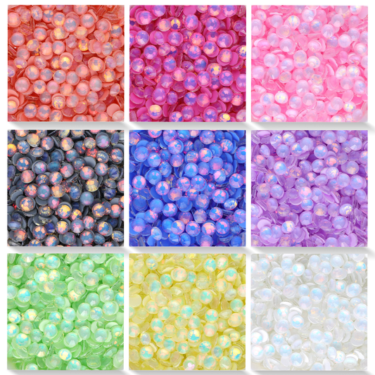 SS6-SS30 Mocha Opal Coral Reef Flatback Glass Non-Hotfix Rhinestones