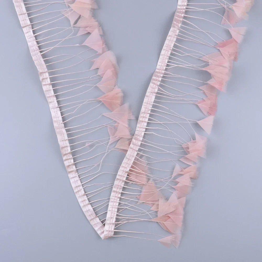 Turkey Feathers Trim Ribbon Fringe