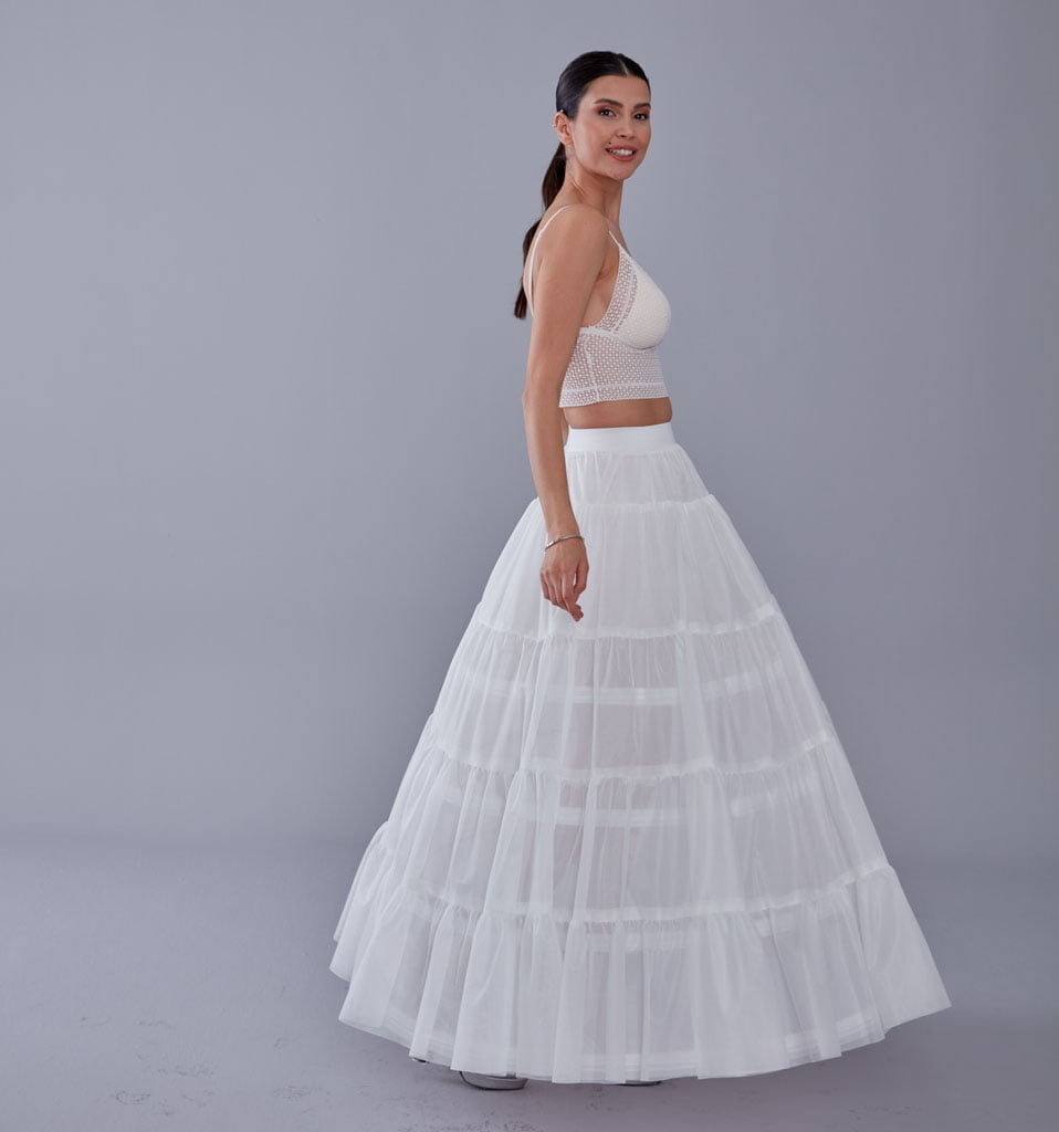 Elegant Voile and Hoop Petticoat with Two Layers
