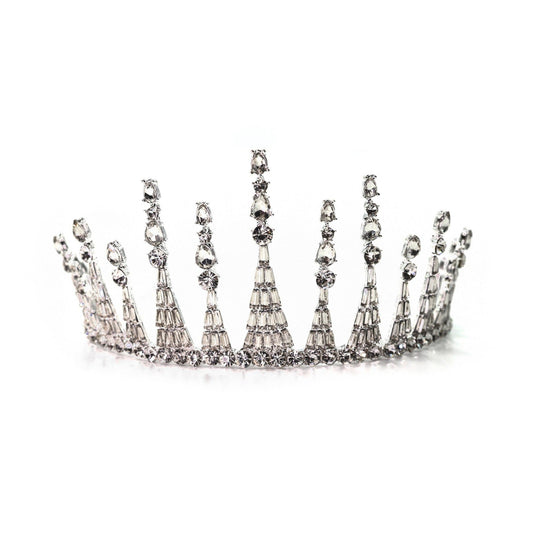 Jazz Age Skyscraper Tiara in Silver