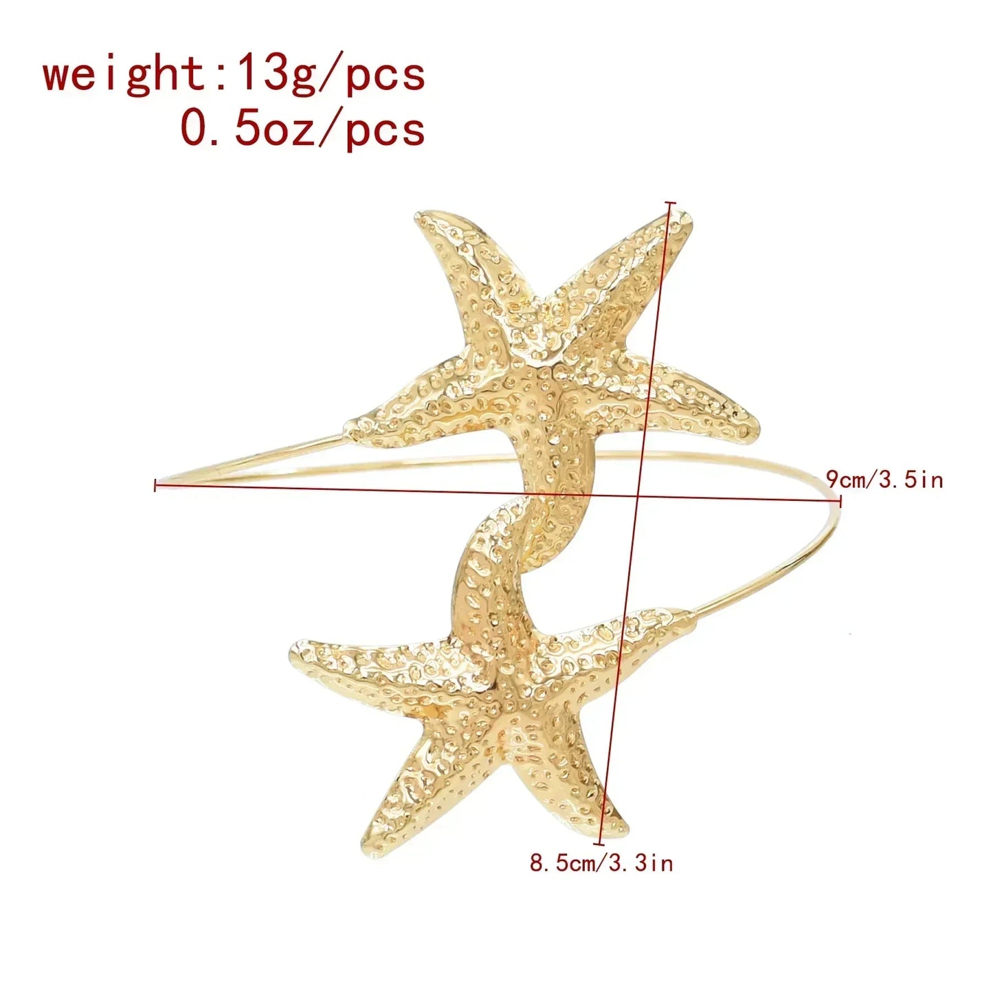 Golden Alloy 2 Starfish Arm Bracelet