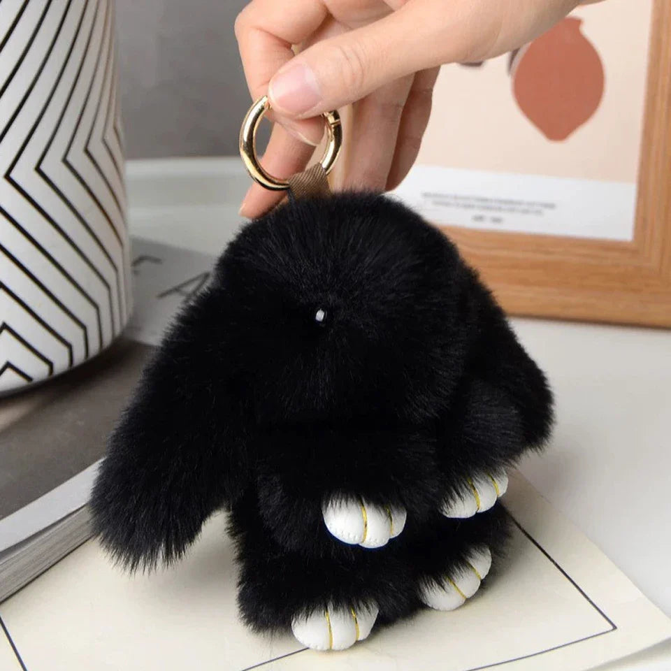 15cm Women's Rabbit Fur Keychain Bag Car Pendant Jewelry