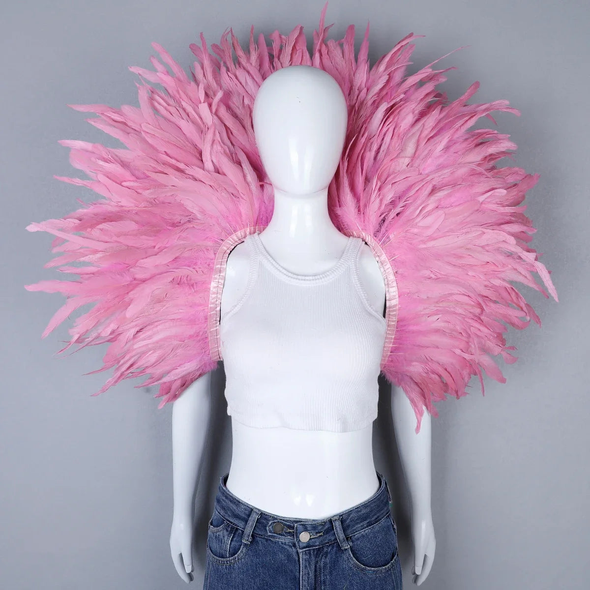 Festival Carnival Feather Shoulder Shawl