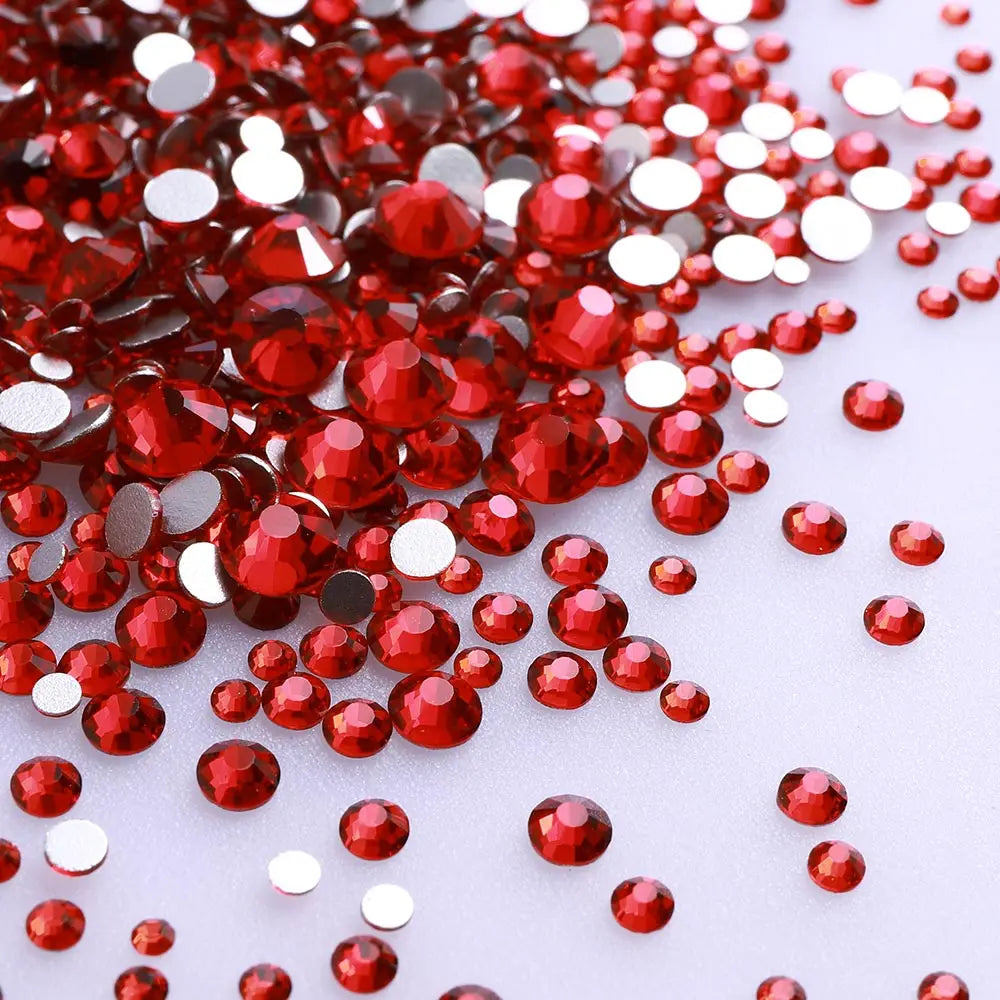 1440PCS SS3-SS20 Mix Size Non-Hotfix Glass FlatBack Rhinestones