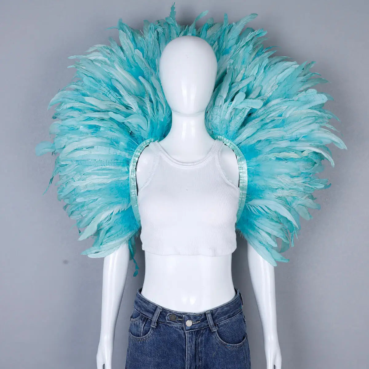 Festival Carnival Feather Shoulder Shawl