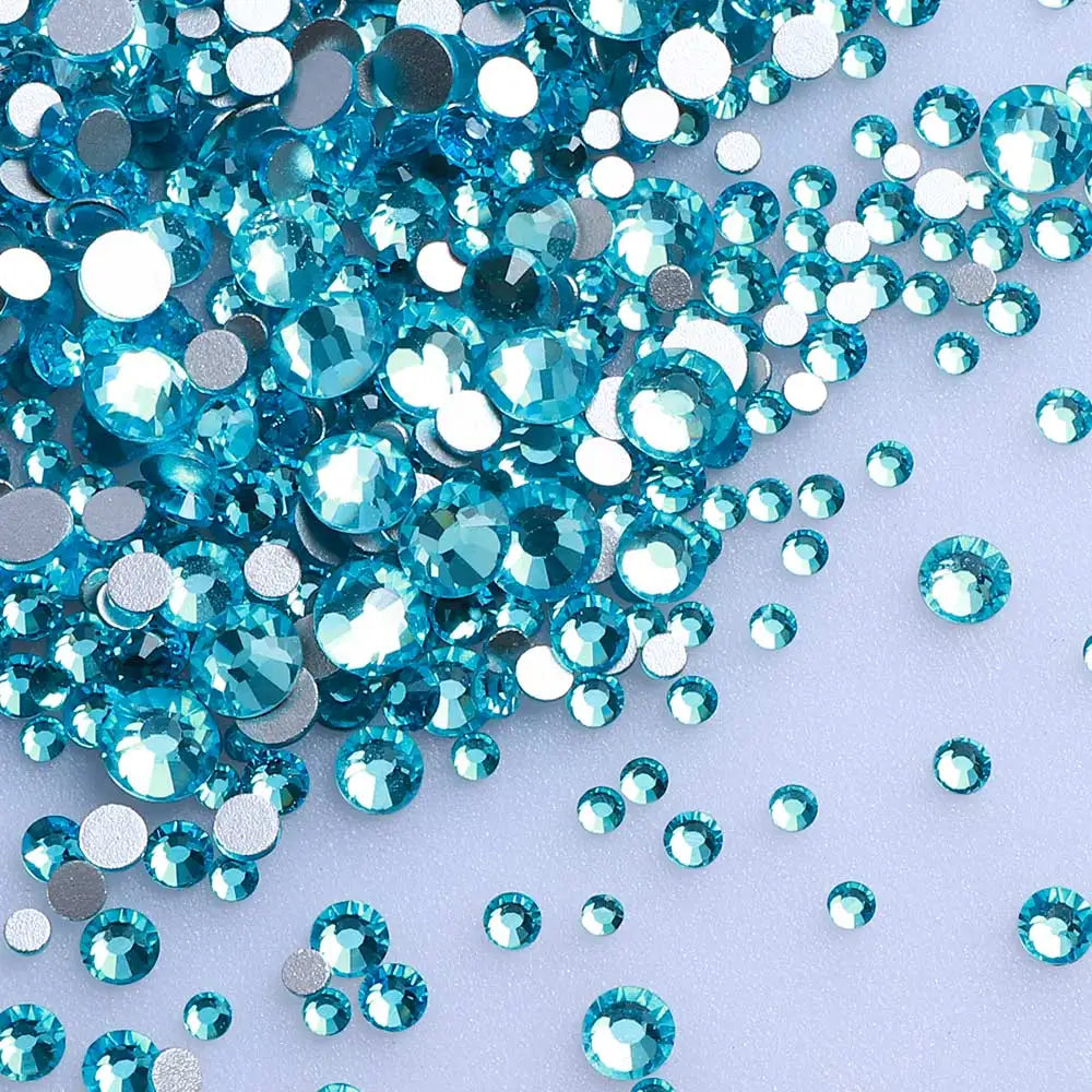 1440PCS SS3-SS20 Mix Size Non-Hotfix Glass FlatBack Rhinestones