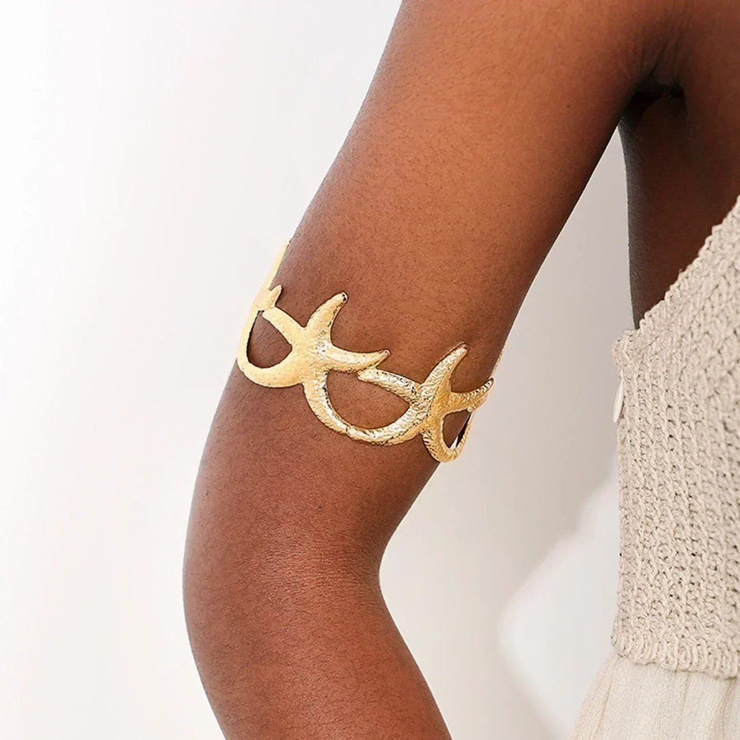 Golden Alloy 2 Starfish Arm Bracelet