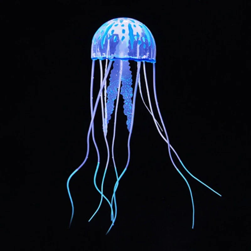Artificial Glowing Jellyfish Aquarium Ornament Luminous Swimming Fish Tank Decoration