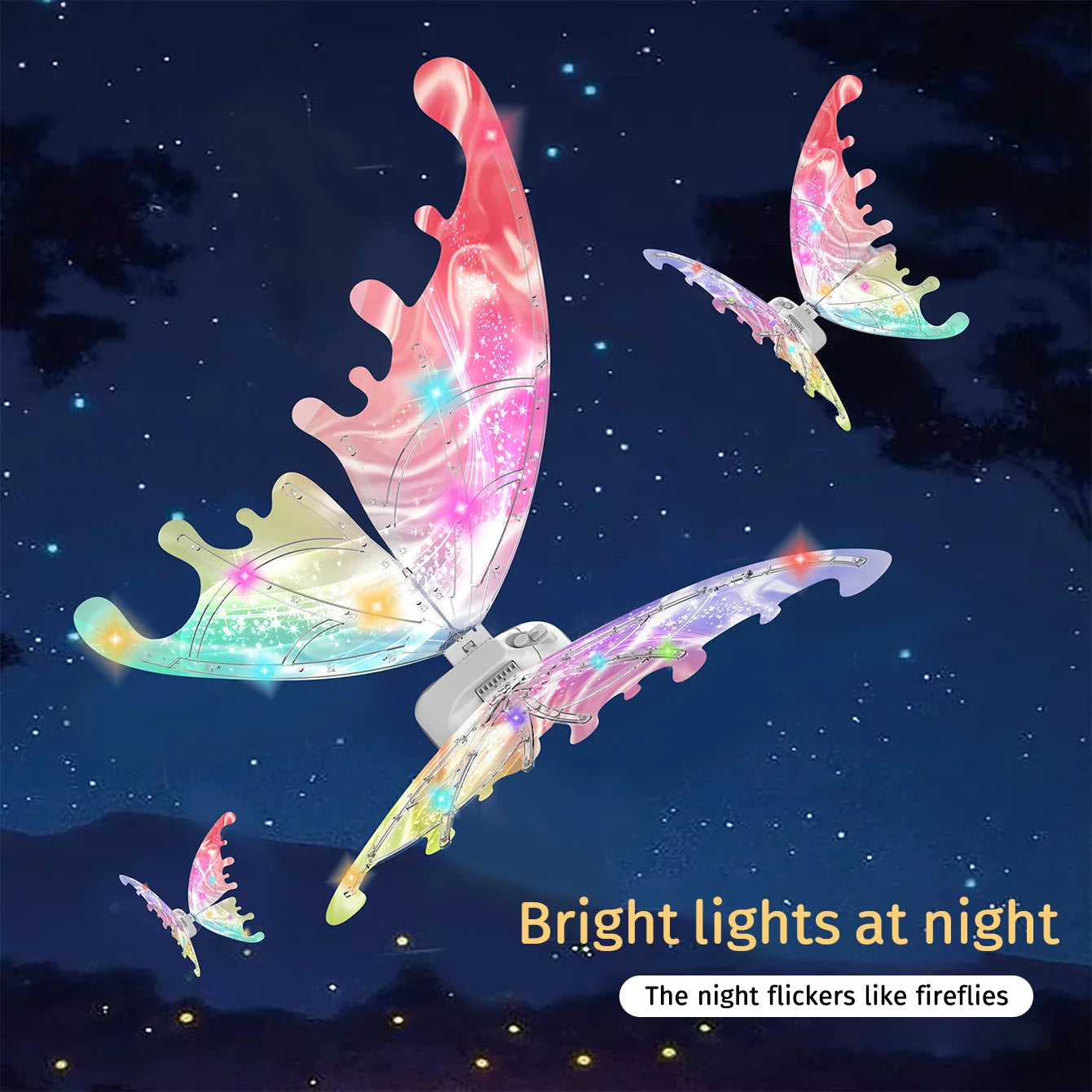 Luminous butterfly electric music fairy wings