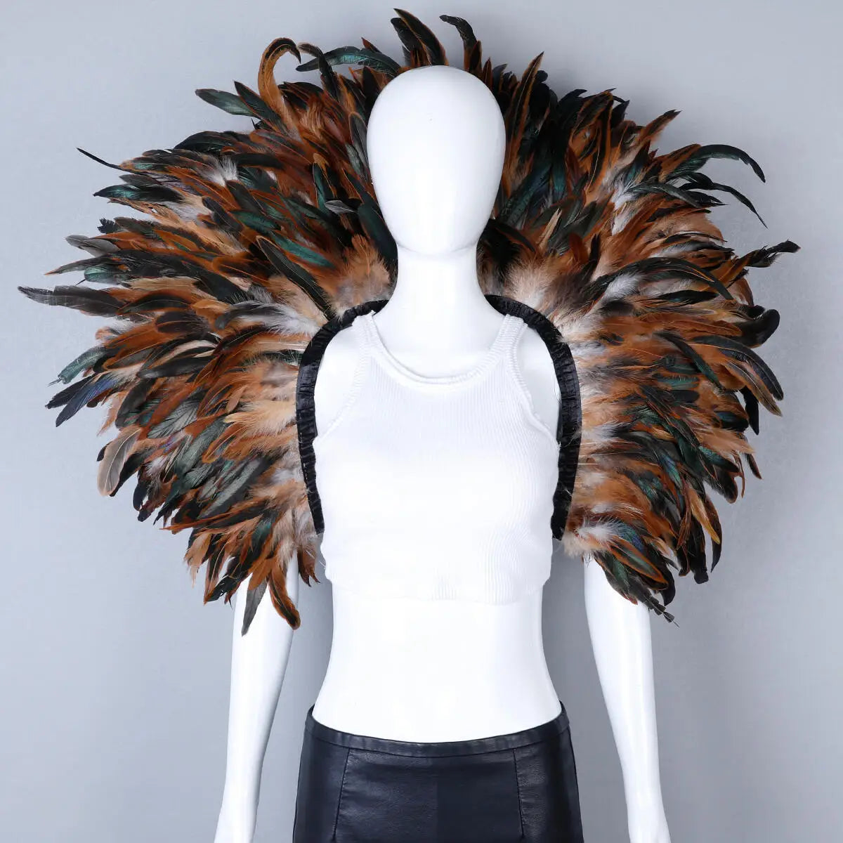 Festival Carnival Feather Shoulder Shawl