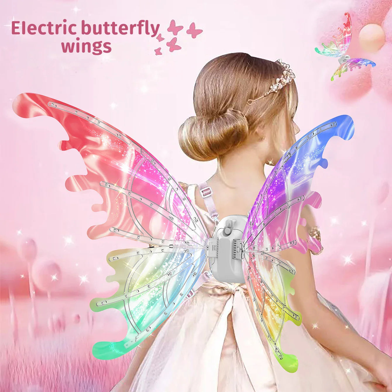 Luminous butterfly electric music fairy wings